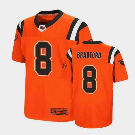Men Oregon State Beavers Trevon Bradford Replica Orange College Football Jersey